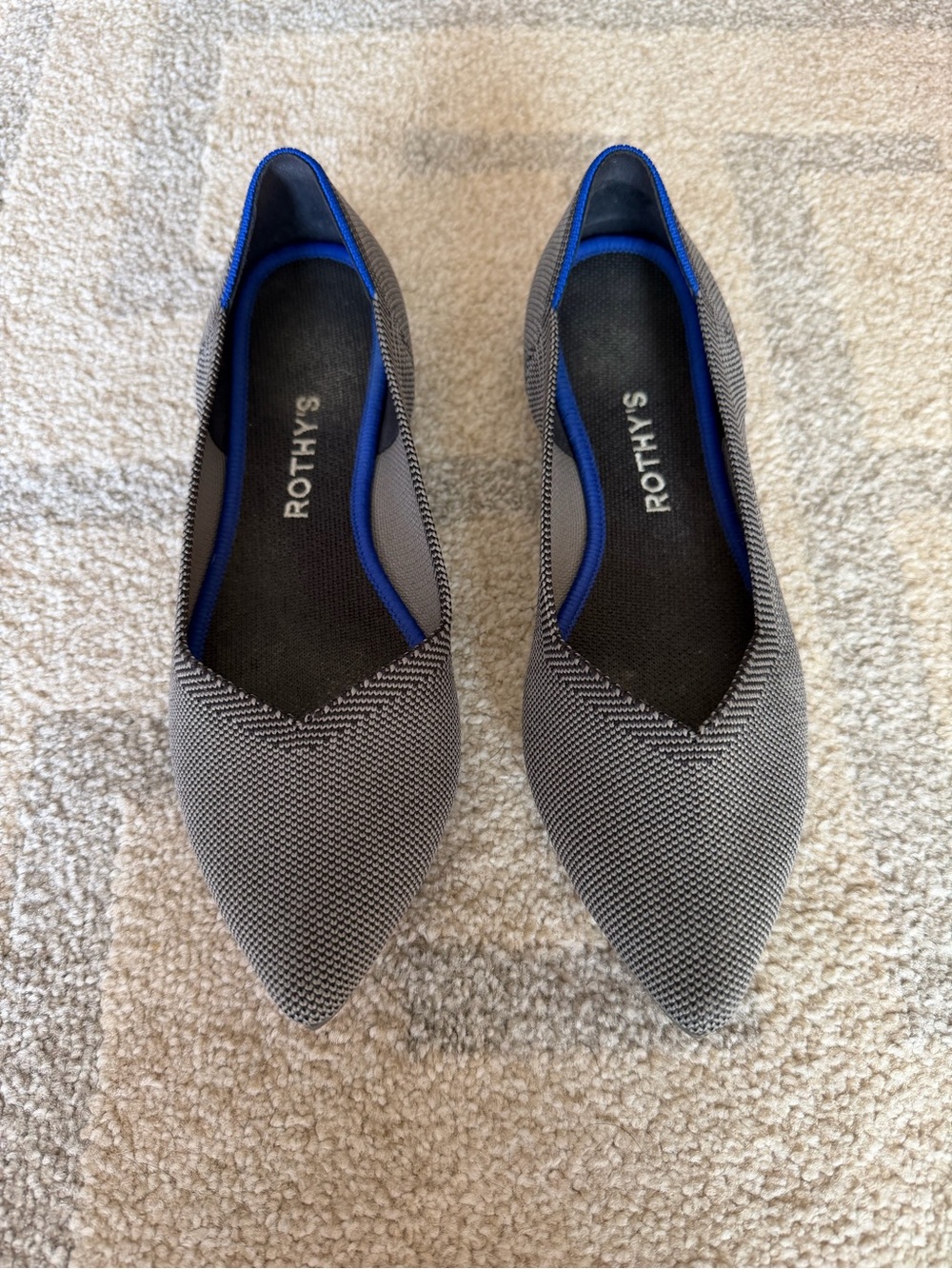 Rothy's Pointed Knit Flat, Size 8.5